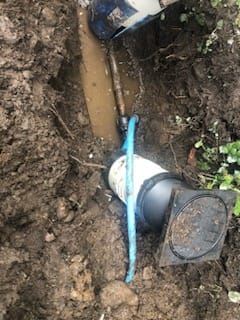 Ivanhoe Groundworks  leaking water pipe